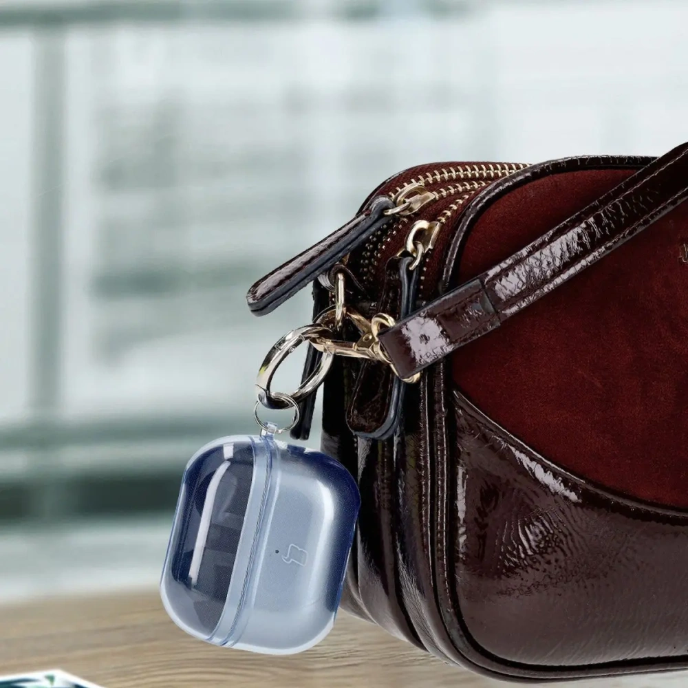 Hurtownia GSM - Elastyczne etui z karabińczykiem Bizon Case Headphone Clear do Samsung Galaxy Buds 3/3 Pro przeźroczysto-niebieskie - BIZ8063 - {ean13} - Hurt