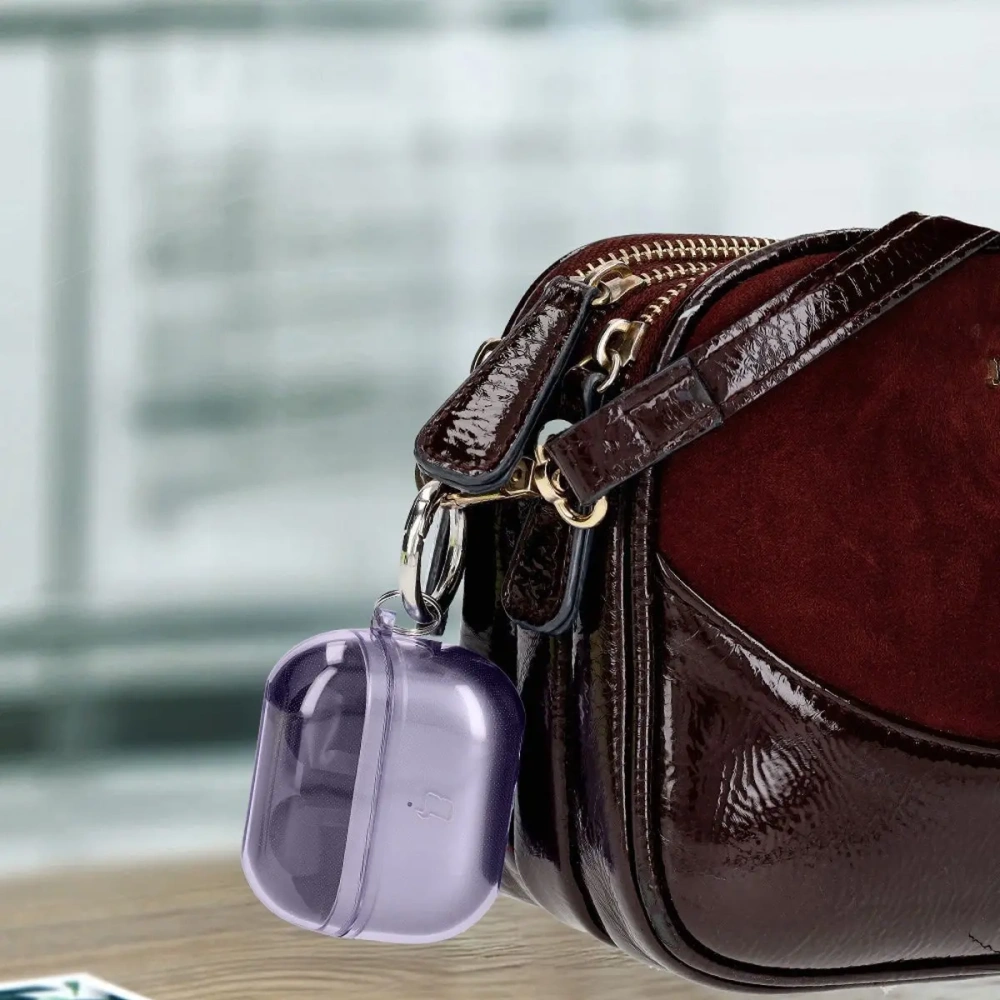 Hurtownia GSM - Elastické pouzdro s karabinou Bizon Case Headphone Clear pro Samsung Galaxy Buds 3/3 Pro průhledné-fialové - BIZ8065 - {ean13} - Hurt