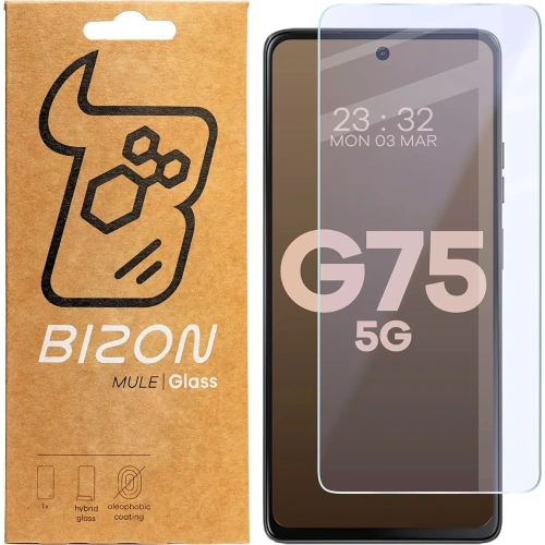 Elastyczne szkło hybrydowe Bizon Glass Mule do Motorola Moto G75 5G