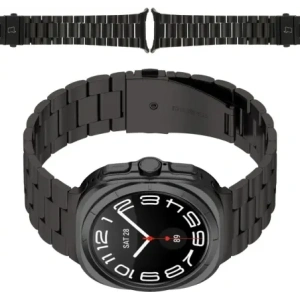 Hurtownia GSM - Pasek ze stali nierdzewnej Bizon Strap Watch Aura do Samsung Galaxy Watch Ultra 47 mm černý - BIZ8072 - {ean13} - Hurt