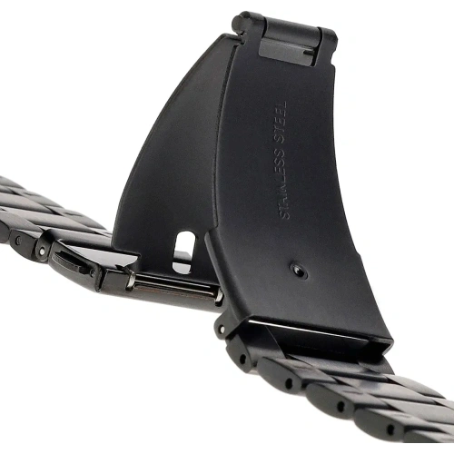 Pasek ze stali nierdzewnej Bizon Strap Watch Aura do Samsung Galaxy Watch Ultra 47 mm czarny