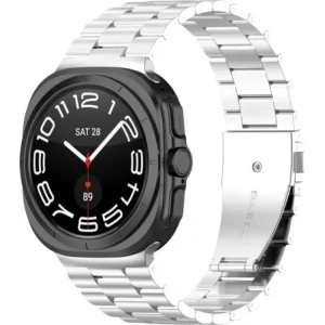 Hurtownia GSM - Pasek ze stali nierdzewnej Bizon Strap Watch Aura do Samsung Galaxy Watch Ultra 47 mm stříbrný - BIZ8074 - {ean13} - Hurt