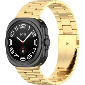 Hurtownia GSM - Pasek ze stali nierdzewnej Bizon Strap Watch Aura do Samsung Galaxy Watch Ultra 47 mm zlatý - BIZ8075 - {ean13} - Hurt