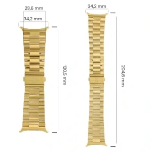 Hurtownia GSM - Pasek ze stali nierdzewnej Bizon Strap Watch Aura do Samsung Galaxy Watch Ultra 47 mm zlatý - BIZ8075 - {ean13} - Hurt