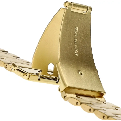 Pasek ze stali nierdzewnej Bizon Strap Watch Aura do Samsung Galaxy Watch Ultra 47 mm złoty