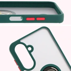 Hurtownia GSM - Bizon Case Hybrid Ring Samsung Galaxy A26 5G fumuriu cu un cadru verde închis - BIZ8080 - {ean13} - Hurt