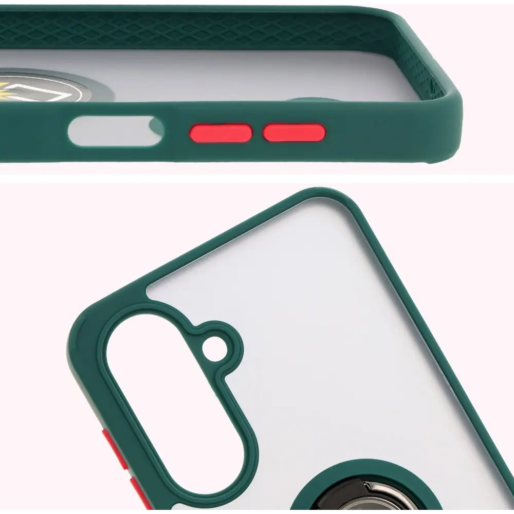 Hurtownia GSM - Bizon Case Hybrid Ring Samsung Galaxy A26 5G fumuriu cu un cadru verde închis - BIZ8080 - {ean13} - Hurt