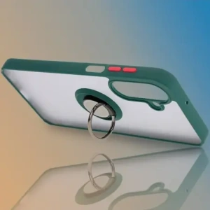 Hurtownia GSM - Bizon Case Hybrid Ring Samsung Galaxy A26 5G fumuriu cu un cadru verde închis - BIZ8080 - {ean13} - Hurt