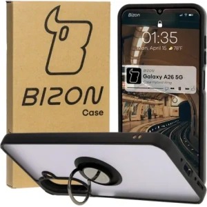 Hurtownia GSM - Etui s úchopem na prst Bizon Case Hybrid Ring pro Samsung Galaxy A26 5G kouřové s černým rámečkem - BIZ8081 - {ean13} - Hurt