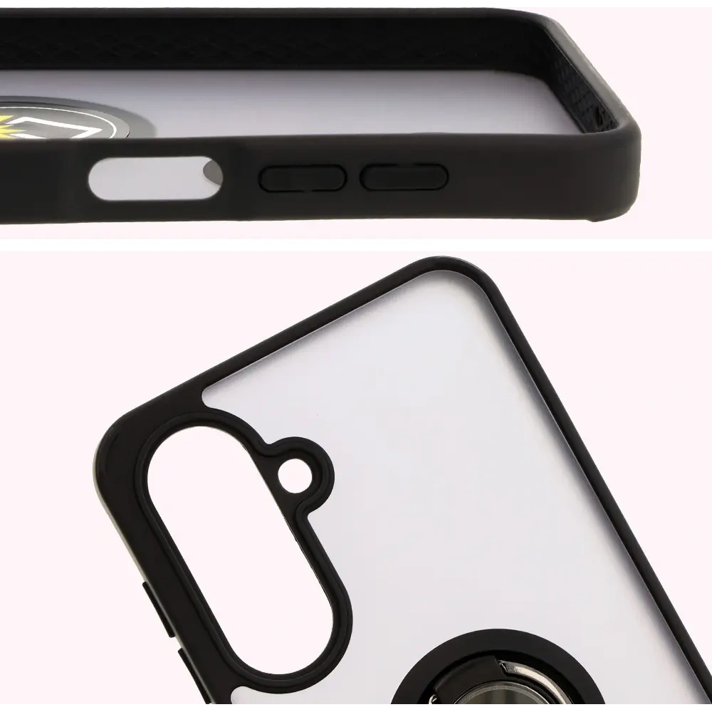 Hurtownia GSM - Bizon Case Hybrid Ring Samsung Galaxy A26 5G fumuriu cu un cadru negru - BIZ8081 - {ean13} - Hurt