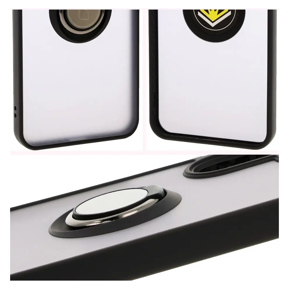 Hurtownia GSM - Bizon Case Hybrid Ring Samsung Galaxy A26 5G fumuriu cu un cadru negru - BIZ8081 - {ean13} - Hurt