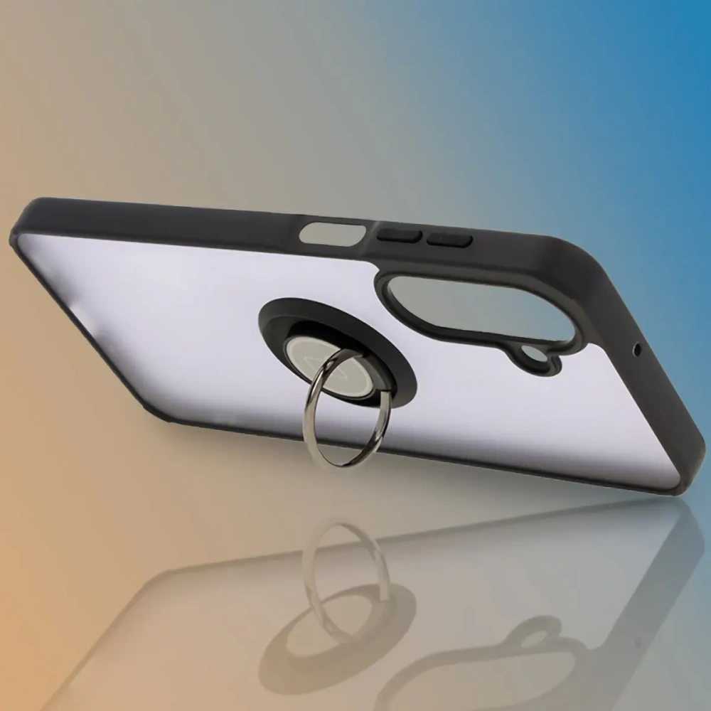 Hurtownia GSM - Etui s úchopem na prst Bizon Case Hybrid Ring pro Samsung Galaxy A26 5G kouřové s černým rámečkem - BIZ8081 - {ean13} - Hurt