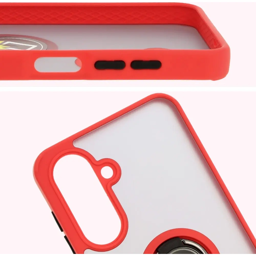 Hurtownia GSM - Bizon Case Hybrid Ring Samsung Galaxy A26 5G füstös piros kerettel - BIZ8082 - {ean13} - Hurt