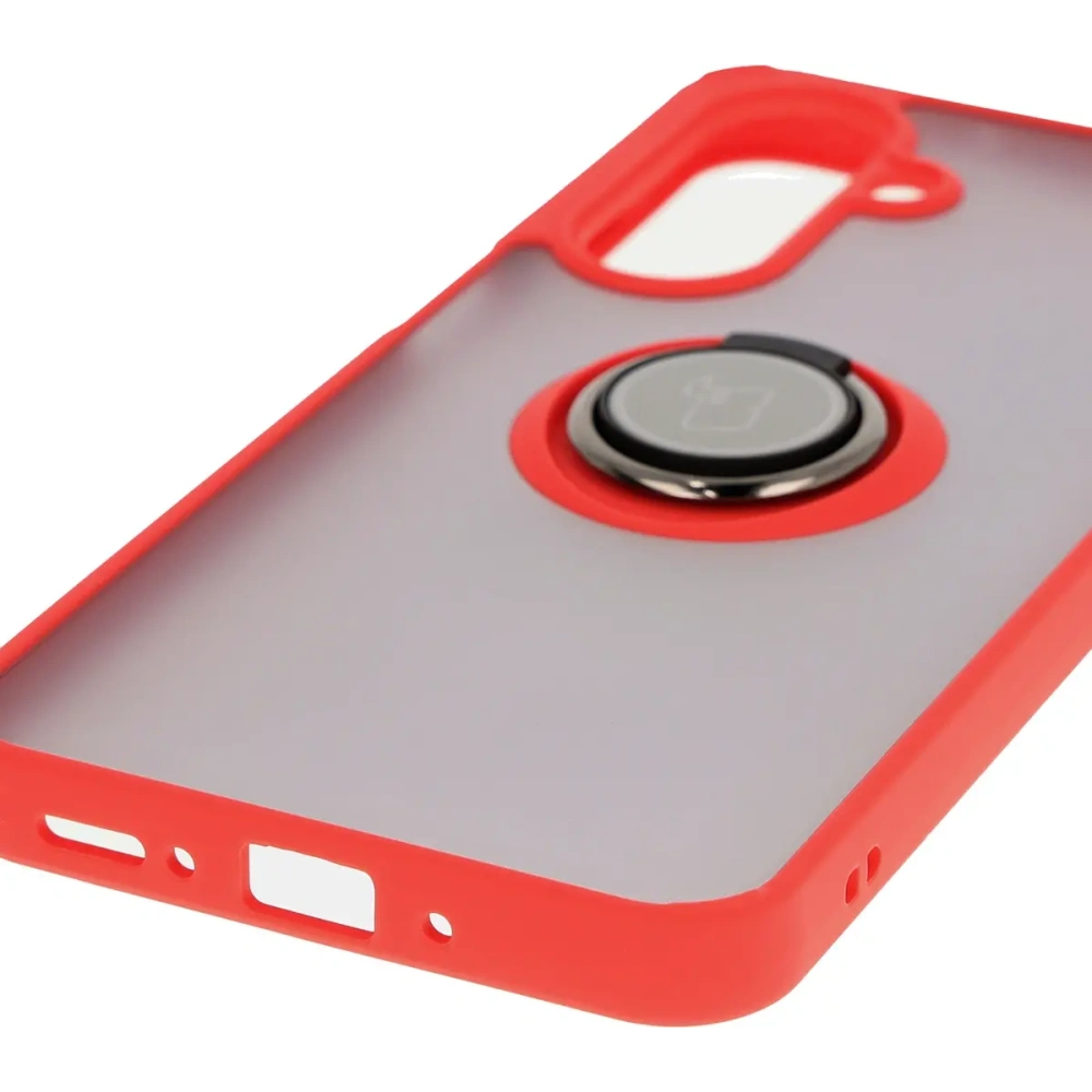 Hurtownia GSM - Bizon Case Hybrid Ring Samsung Galaxy A26 5G füstös piros kerettel - BIZ8082 - {ean13} - Hurt