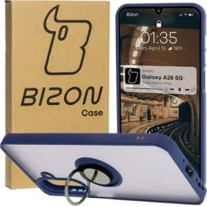 Hurtownia GSM - Etui z uchwytem na palec Bizon Case Hybrid Ring do Samsung Galaxy A26 5G dýhované s modrým rámečkem - BIZ8083 - {ean13} - Hurt