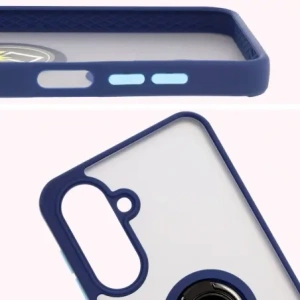 Hurtownia GSM - Bizon Case Hybrid Ring Samsung Galaxy A26 5G fumuriu cu un cadru albastru închis - BIZ8083 - {ean13} - Hurt