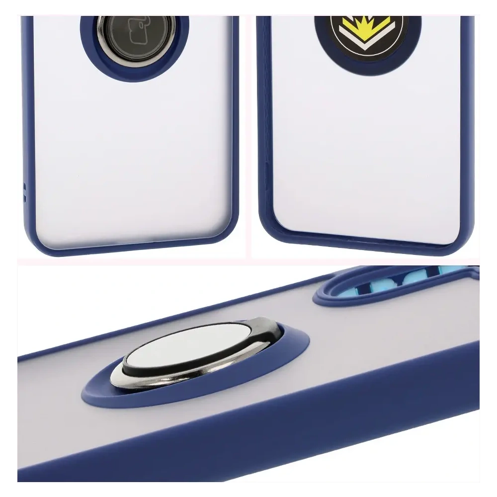 Hurtownia GSM - Bizon Case Hybrid Ring Samsung Galaxy A26 5G rauchig mit einem navyblauen Rahmen - BIZ8083 - {ean13} - Hurt