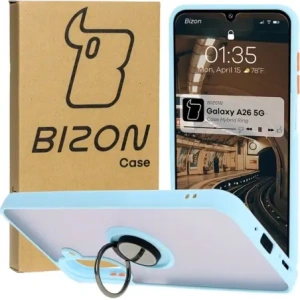 Hurtownia GSM - Etui z uchwytem na palec Bizon Case Hybrid Ring do Samsung Galaxy A26 5G kouřové s jasně modrým rámem - BIZ8084 - {ean13} - Hurt