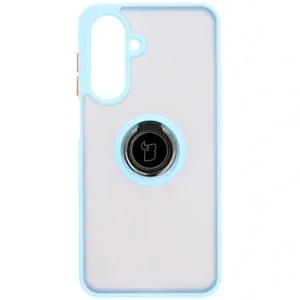 Hurtownia GSM - Etui z uchwytem na palec Bizon Case Hybrid Ring do Samsung Galaxy A26 5G kouřové s jasně modrým rámem - BIZ8084 - {ean13} - Hurt