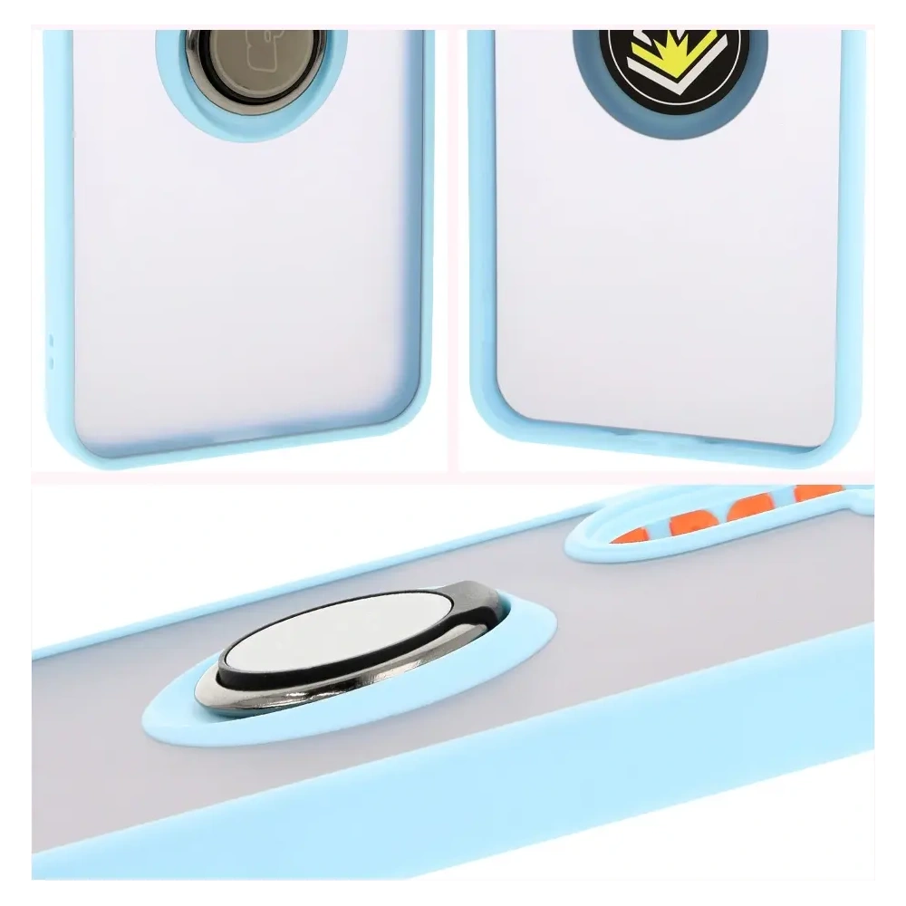 Wholesale Bizon Case Hybrid Ring Samsung Galaxy A26 5G smoky with a light blue frame - BIZ8084 - {ean13} - Hurt