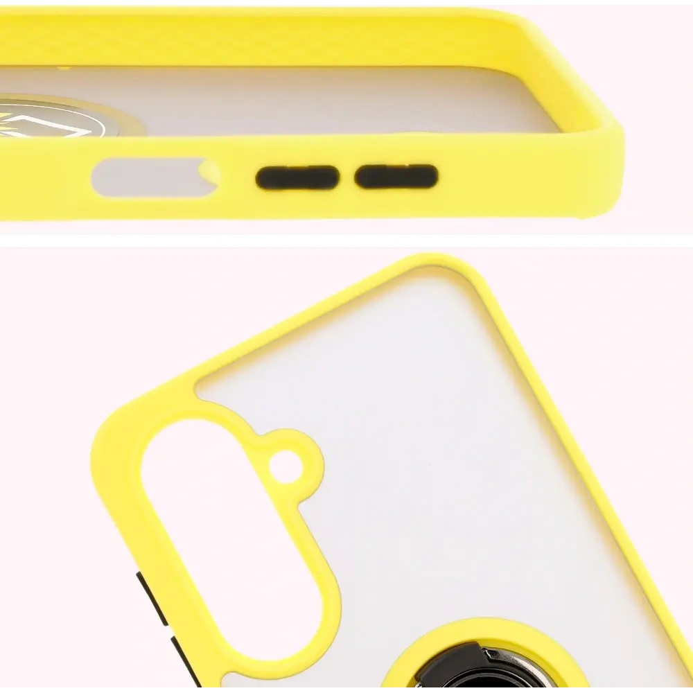 Wholesale Bizon Case Hybrid Ring Samsung Galaxy A26 5G smoky with a yellow frame - BIZ8085 - {ean13} - Hurt