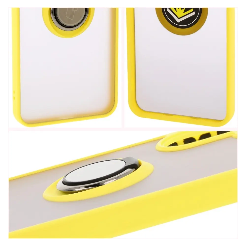 Wholesale Bizon Case Hybrid Ring Samsung Galaxy A26 5G smoky with a yellow frame - BIZ8085 - {ean13} - Hurt