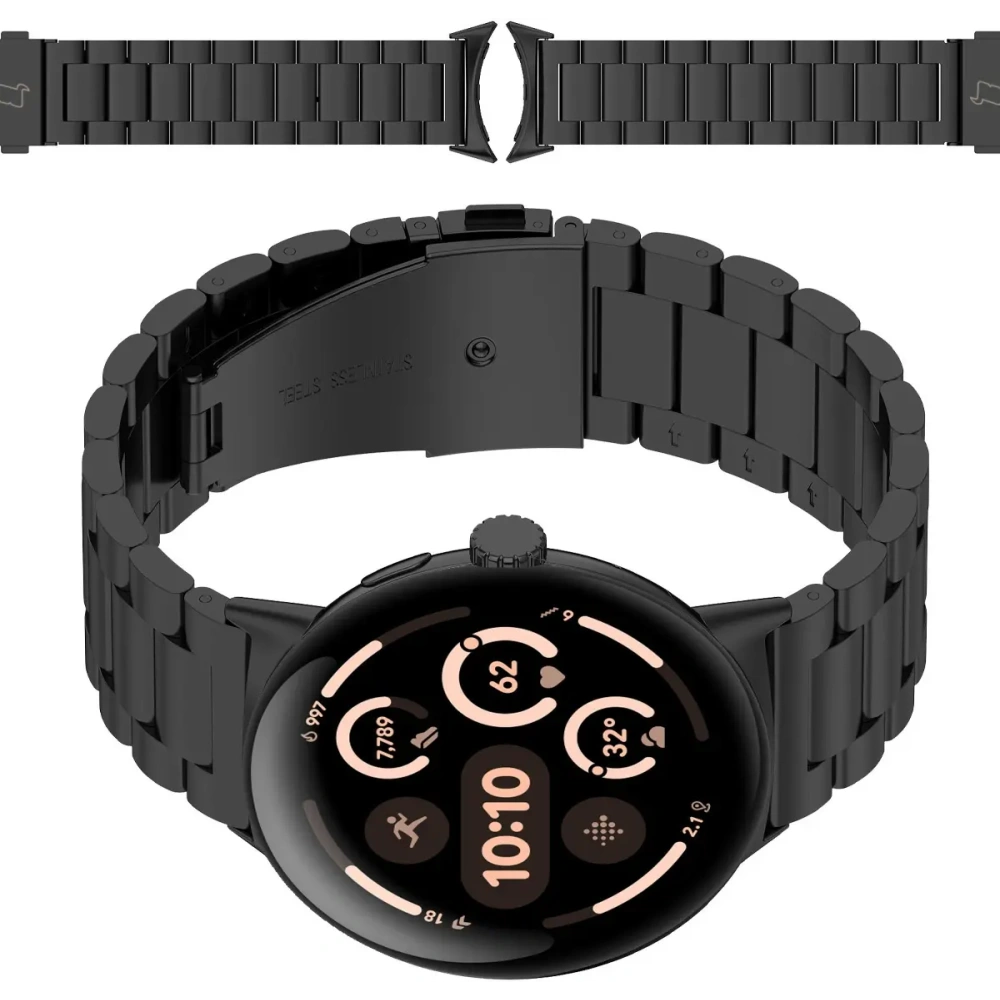 Hurtownia GSM - Bizon szíjas óra Aura Google Pixel Óra 3 / 2 / 1 41 mm fekete - BIZ8086 - {ean13} - Hurt