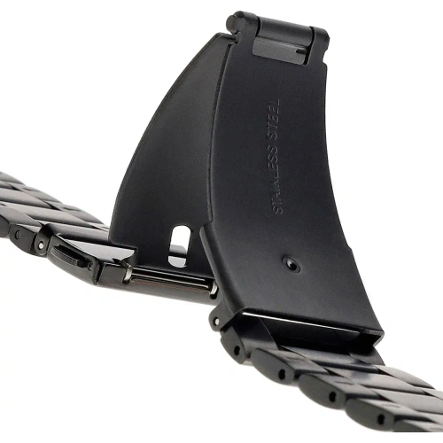 Pasek ze stali nierdzewnej Bizon Strap Watch Aura do Google Pixel Watch 3 / 2 / 1 41 mm czarny