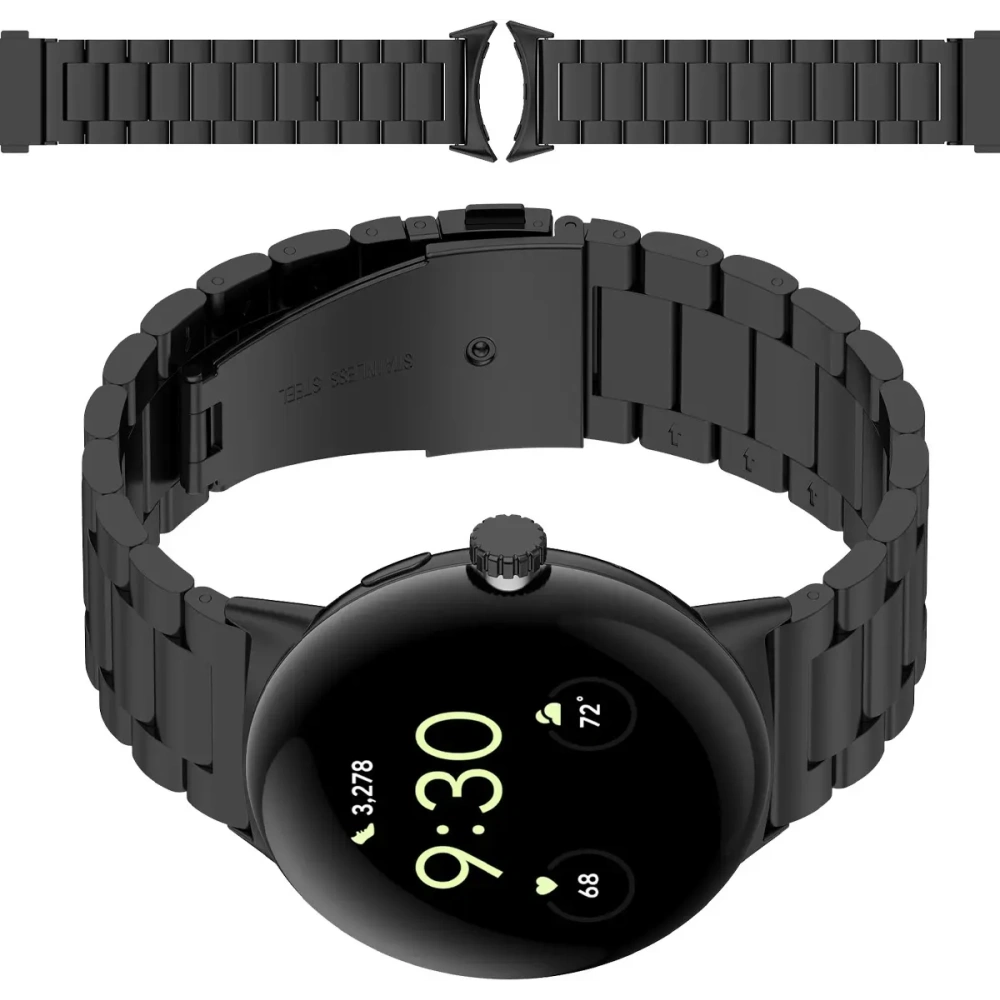 Hurtownia GSM - Ceas cu curea Bizon Aura Google Pixel Ceas 3 45 mm negru - BIZ8090 - {ean13} - Hurt