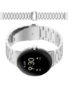 Bizon Armband Uhr Aura Google Pixel Uhr 3 45 mm silber