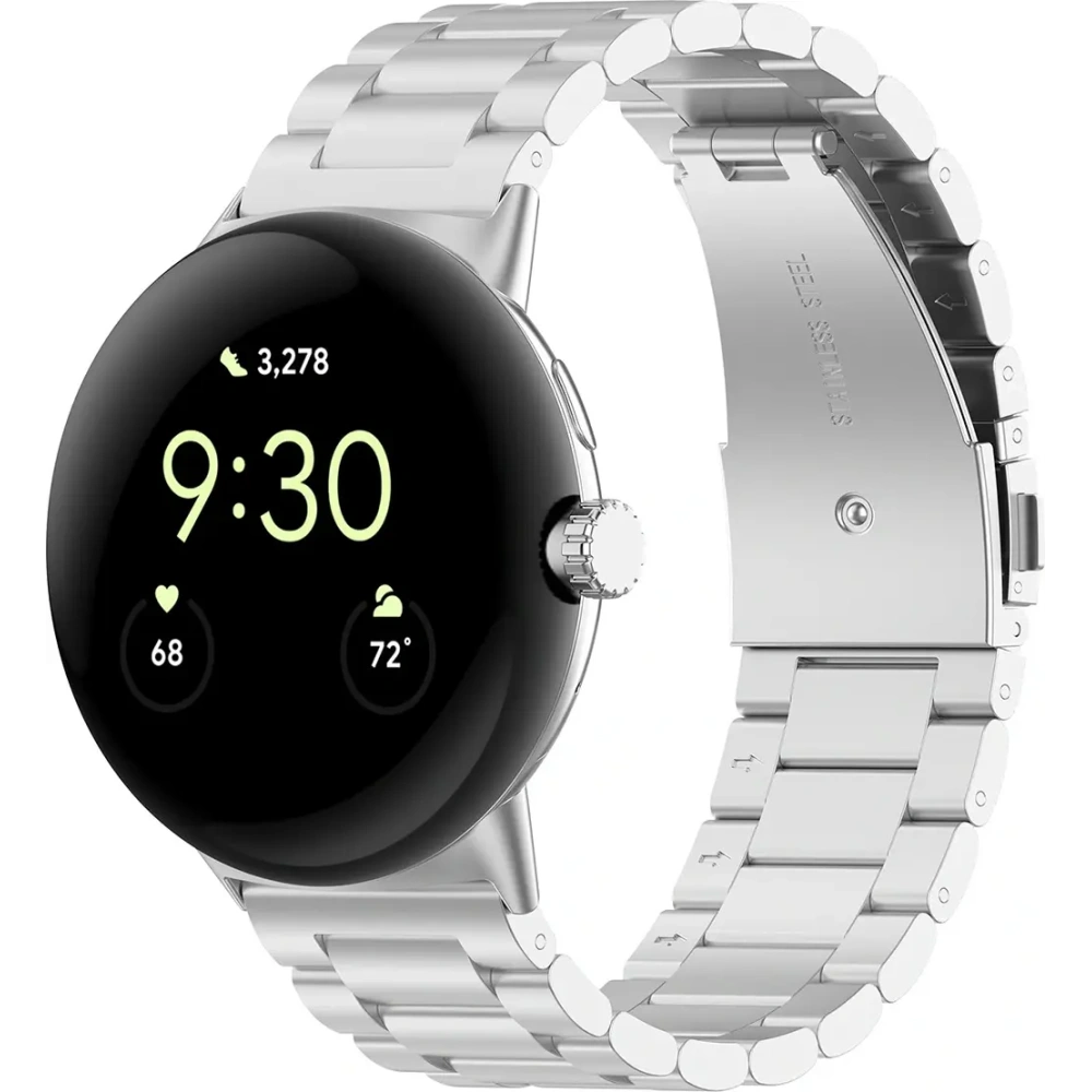 Hurtownia GSM - Ceas de mână Bizon Aura Google Pixel Ceas 3 45 mm argintiu - BIZ8092 - {ean13} - Hurt