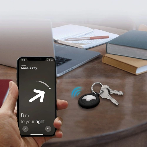 Etui Tech-Protect Rough Apple Airtag Black [2 PACK]