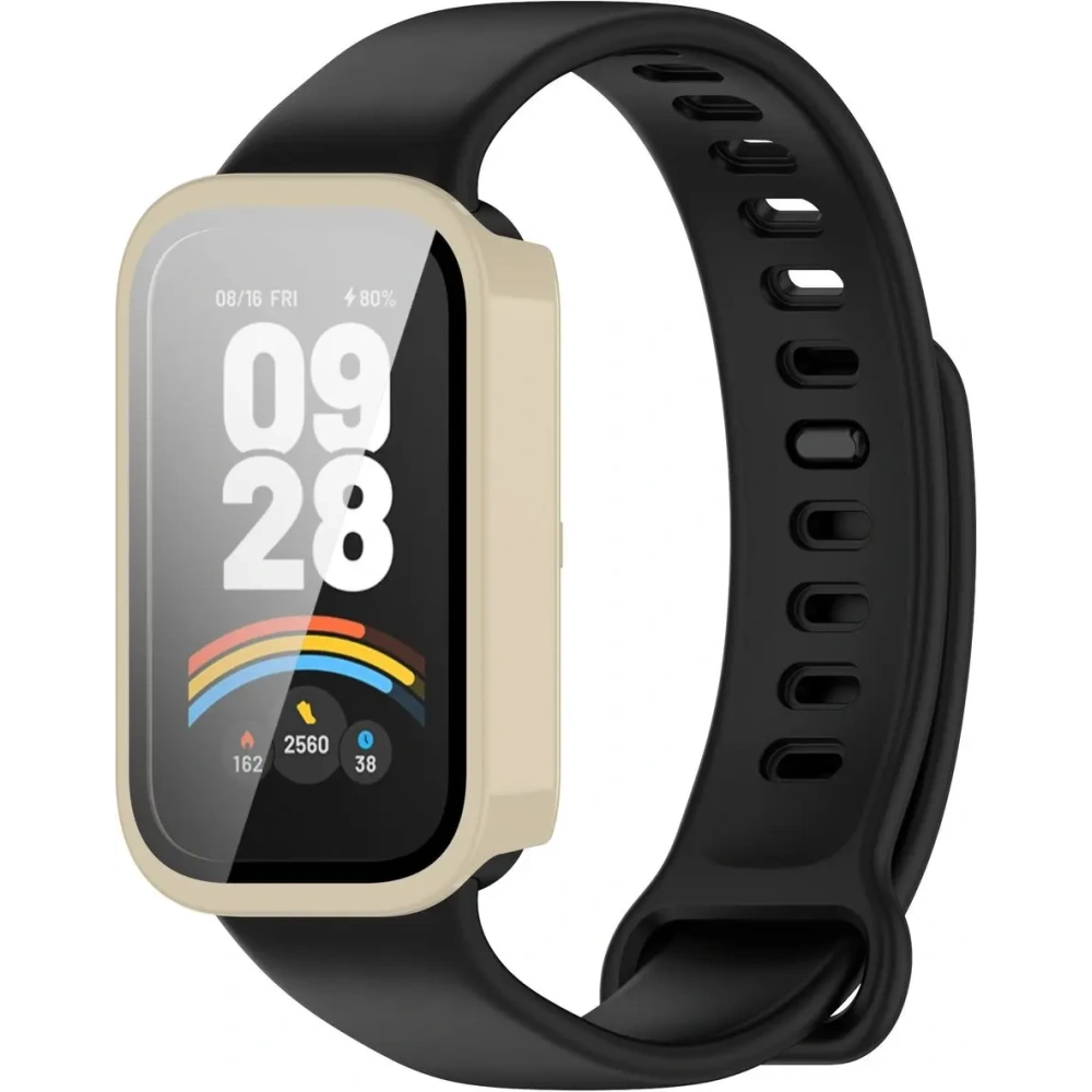 Wholesale Bizon Case+Glass Watch Xiaomi Smart Band 9 Active / Redmi Smart Band 3 beige - BIZ8100 - {ean13} - Hurt