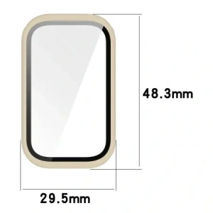 Hurtownia GSM - Etui ze skla na hodinky Bizon Case+Glass Watch do Xiaomi Smart Band 9 Active / Redmi Smart Band 3 béžové - BIZ8100 - {ean13} - Hurt