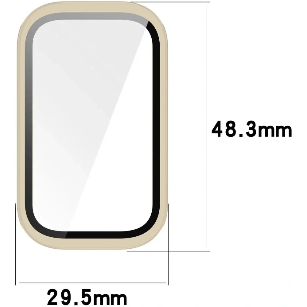 Hurtownia GSM - Etui ze skla na hodinky Bizon Case+Glass Watch do Xiaomi Smart Band 9 Active / Redmi Smart Band 3 béžové - BIZ8100 - {ean13} - Hurt