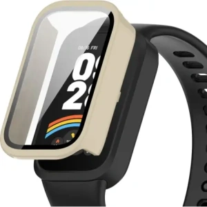 Hurtownia GSM - Bizon Case+Glass Óra Xiaomi Smart Band 9 Active / Redmi Smart Band 3 bézs - BIZ8100 - {ean13} - Hurt