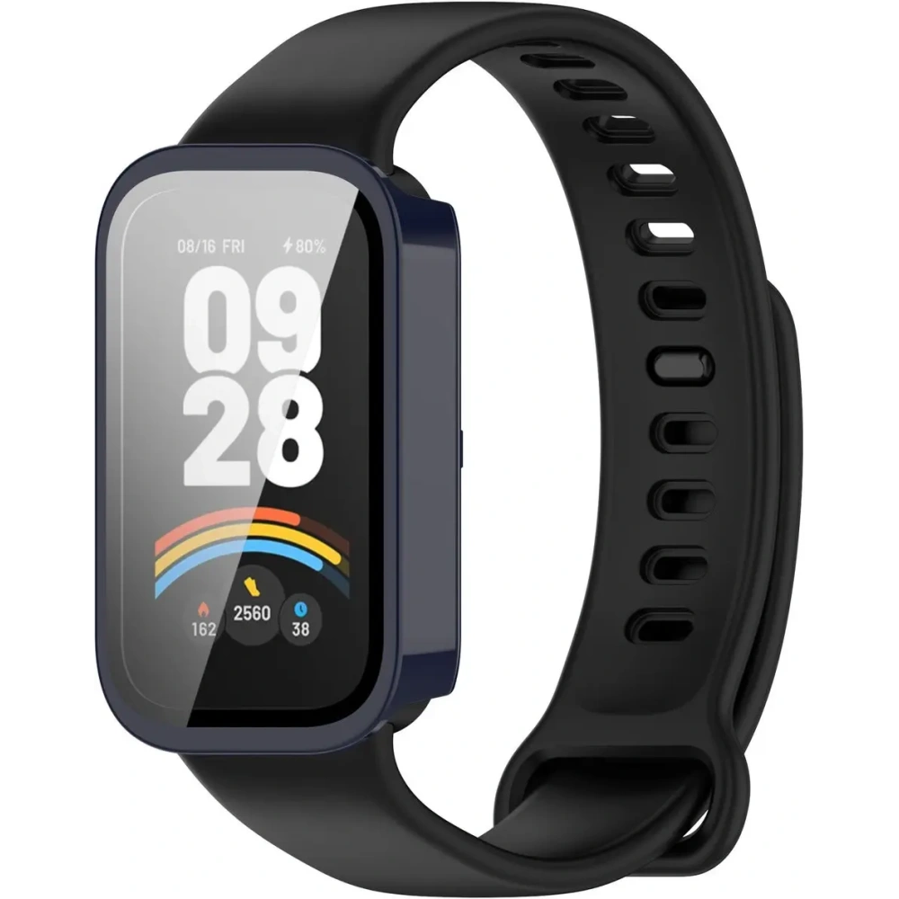 Wholesale Bizon Case+Glass Watch Xiaomi Smart Band 9 Active / Redmi Smart Band 3 blue - BIZ8101 - {ean13} - Hurt