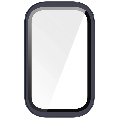 Etui ze szkłem do zegarka Bizon Case+Glass Watch do Xiaomi Smart Band 9 Active / Redmi Smart Band 3 niebieskie