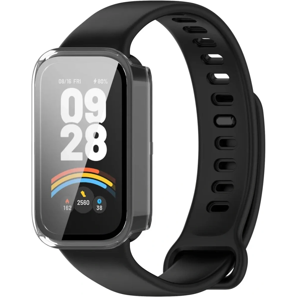 Wholesale Bizon Case+Glass Watch Xiaomi Smart Band 9 Active / Redmi Smart Band 3 clear - BIZ8102 - {ean13} - Hurt