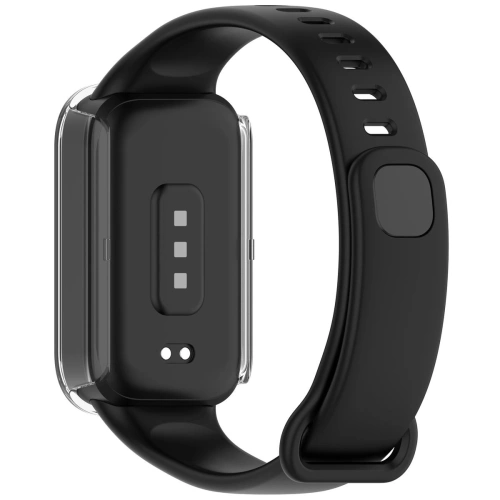 Etui ze szkłem do zegarka Bizon Case+Glass Watch do Xiaomi Smart Band 9 Active / Redmi Smart Band 3 przezroczyste