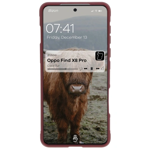 Pancerne etui Bizon Case Tur do Oppo Find X8 Pro ciemnofioletowe