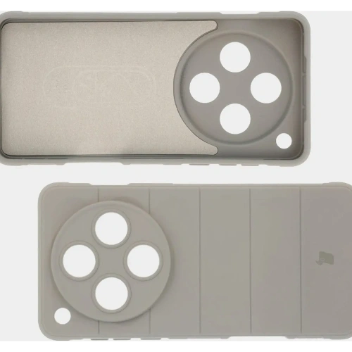 Pancerne etui Bizon Case Tur do Oppo Find X8 Pro jasnoszare