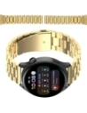 Pasek ze stali nierdzewnej Bizon Strap Watch Aura do Smartwatcha 18 mm złoty