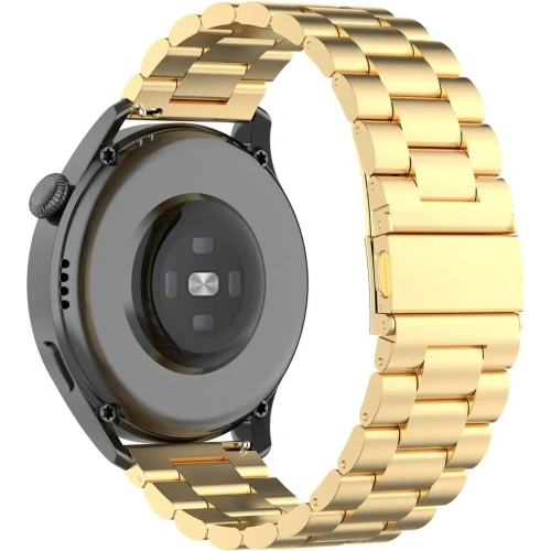 Pasek ze stali nierdzewnej Bizon Strap Watch Aura do Smartwatcha 18 mm złoty