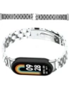 Hurtownia GSM - Pasek z nerezové oceli Bizon Strap Watch Aura do Xiaomi Smart Band 9 / 9 NFC / 8 stříbrný - BIZ8114 - {ean13} - Hurt