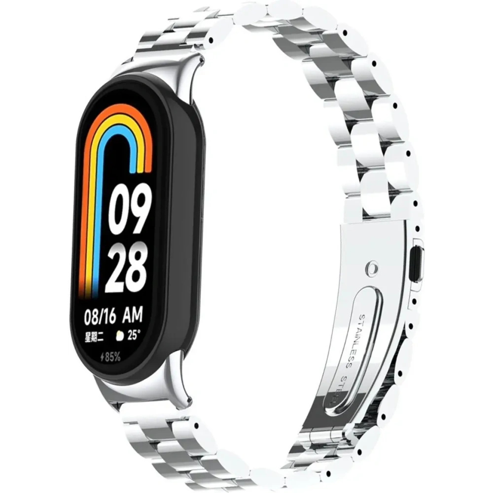 Hurtownia GSM - Bizon Strap Watch Aura Xiaomi Smart Band 9 / 9 NFC / 8 argintiu - BIZ8114 - {ean13} - Hurt