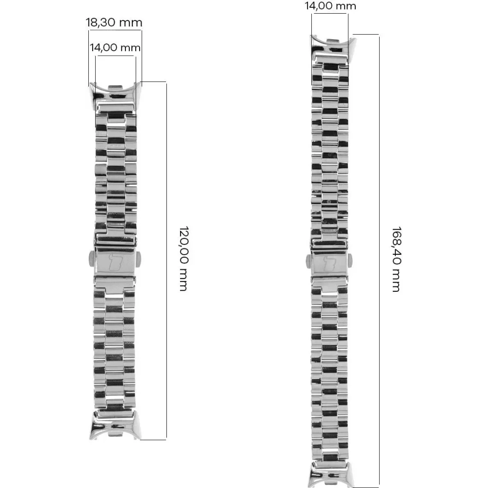 Hurtownia GSM - Pasek z nerezové oceli Bizon Strap Watch Aura do Xiaomi Smart Band 9 / 9 NFC / 8 stříbrný - BIZ8114 - {ean13} - Hurt