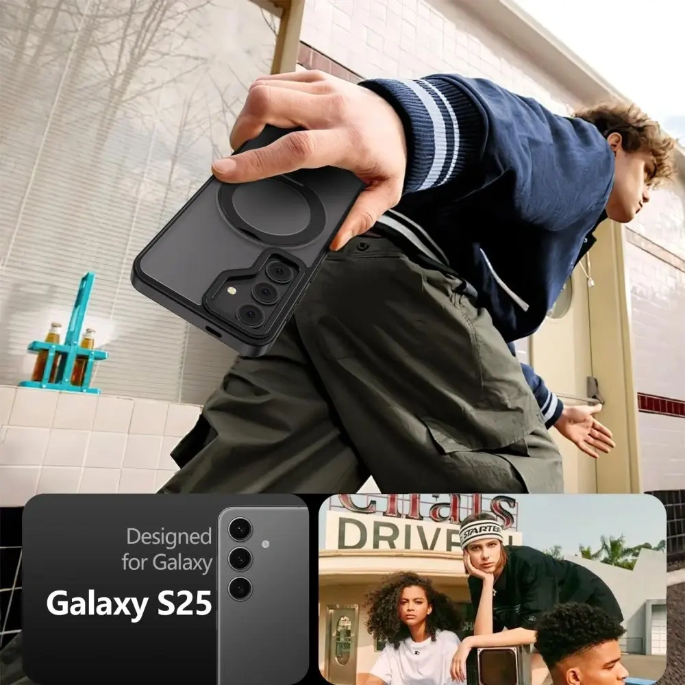 Hurtownia GSM - Etui Tech-Protect Magring MagSafe Samsung Galaxy S25 Matná Černá - THP3767 - {ean13} - Hurt