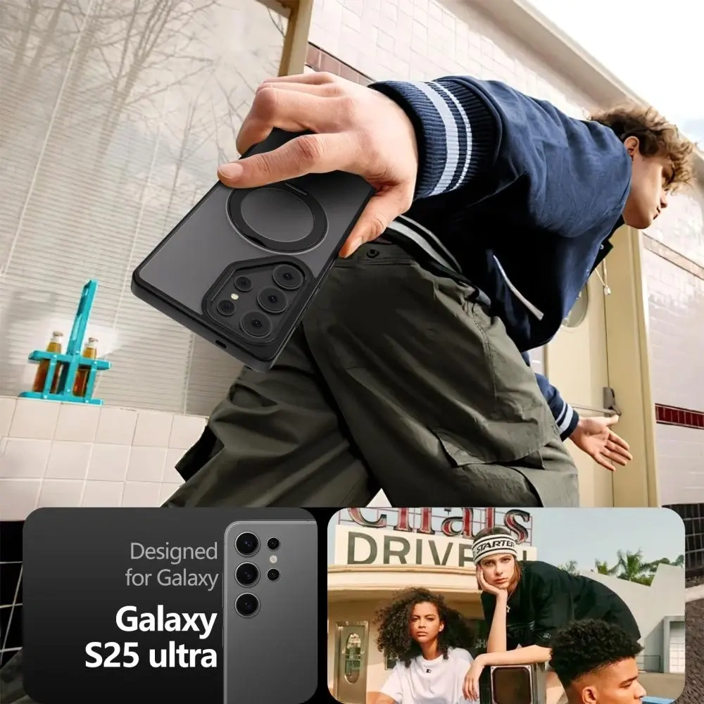 Hurtownia GSM - Tech-Protect Magring MagSafe Samsung Galaxy S25 Ultra Matt Fekete - THP3768 - {ean13} - Hurt