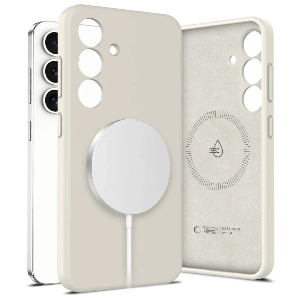 Hurtownia GSM - Tech-Protect Silicone lichid MagSafe Samsung Galaxy S25 Cosmic Latte - THP3780 - {ean13} - Hurt